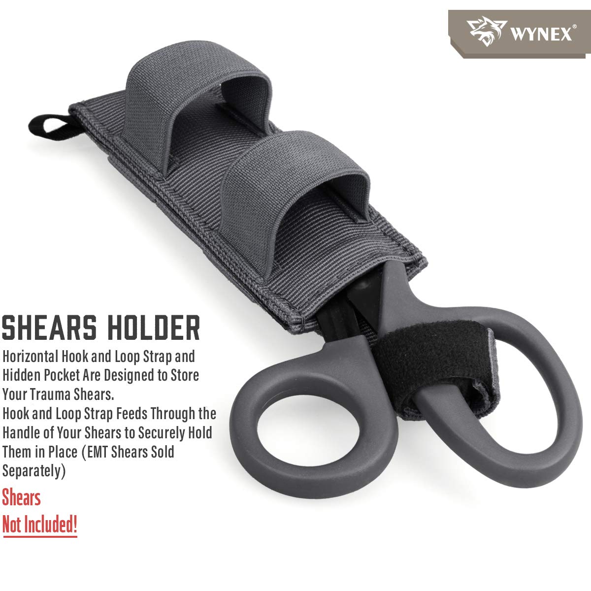 WYNEX Tourniquet Holder, Tactical Tourniquet Straps Holder MOLLE Medical EMT Hand Tools (Gray-Gen2)