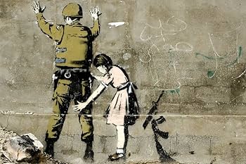 Amazon.com: Banksy Girl Searching Soldier Graffiti Art Political