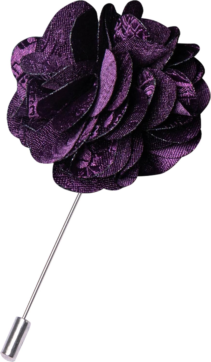 JEMYGINS Mens Paisley Tie and Lapel Pin Necktie Pocket Square and Tie Clip with Sets for Business Casual 4PCS - Image 4