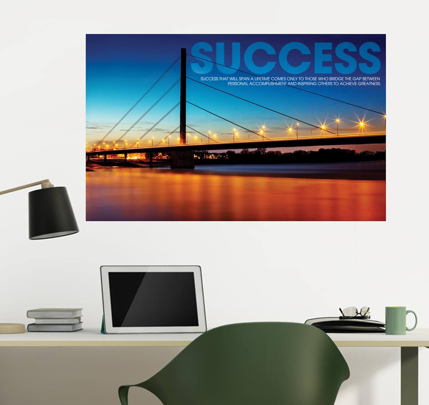 Successories Modern Motivational Wall Decal: Success Bridge (72 in x 45 in)
