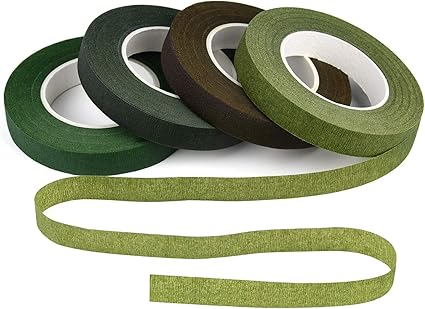 KUUQA 4 Rolls 1/2" Wide Floral Tapes for Bouquet Stem Wrapping and Floral Crafts