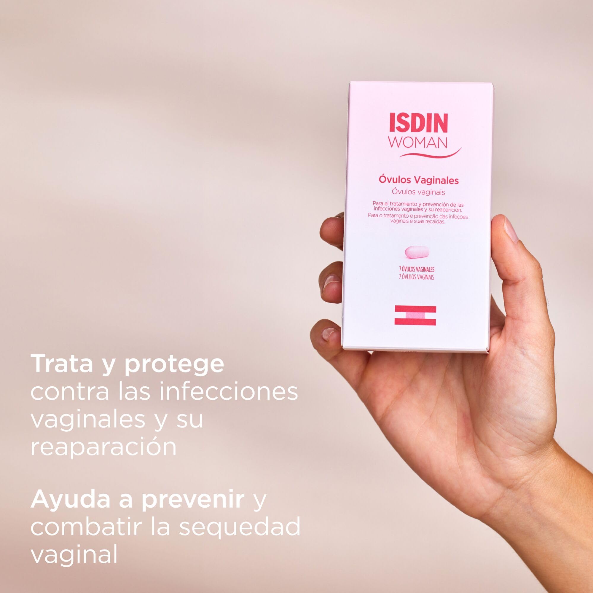 ISDIN Woman Óvulos Vaginales, Tratamiento y Prevención de las Infecciones Vaginales, Hidrata, Regenera y Protege