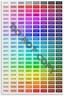 Color Correction HEX Code Color Chart Poster Designer Quick Reference Cheat Sheet Poster Wall Art Canvas Painting Posters And Prints Wall Art Pictures for Living Room Bedroom Decor 08x12inch(20x30cm)