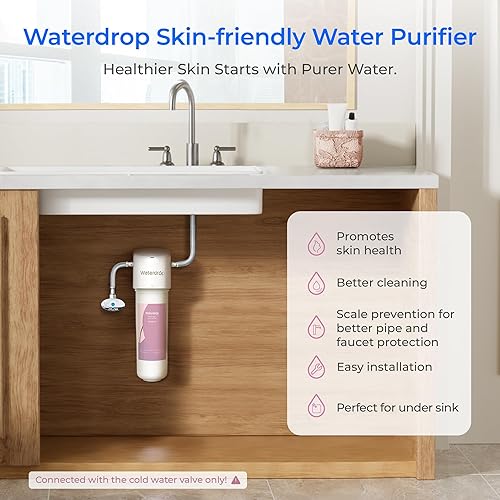Miniatura 3 de Waterdrop Filtro de agua BFU2 para baño para el cuidado facial, reduce el cloro, la incrustación en agua, reduce el enrojecimiento y la irritación