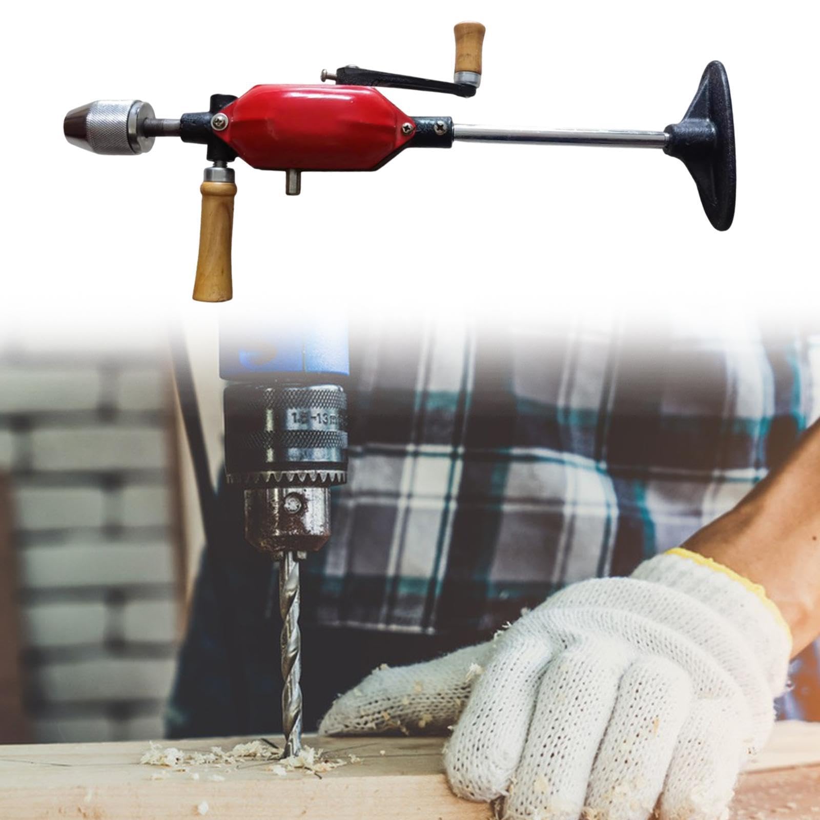 Taladro de Mano Accesorios de Bricolaje Cómodo Taladro de Manivela Manual Profesional
