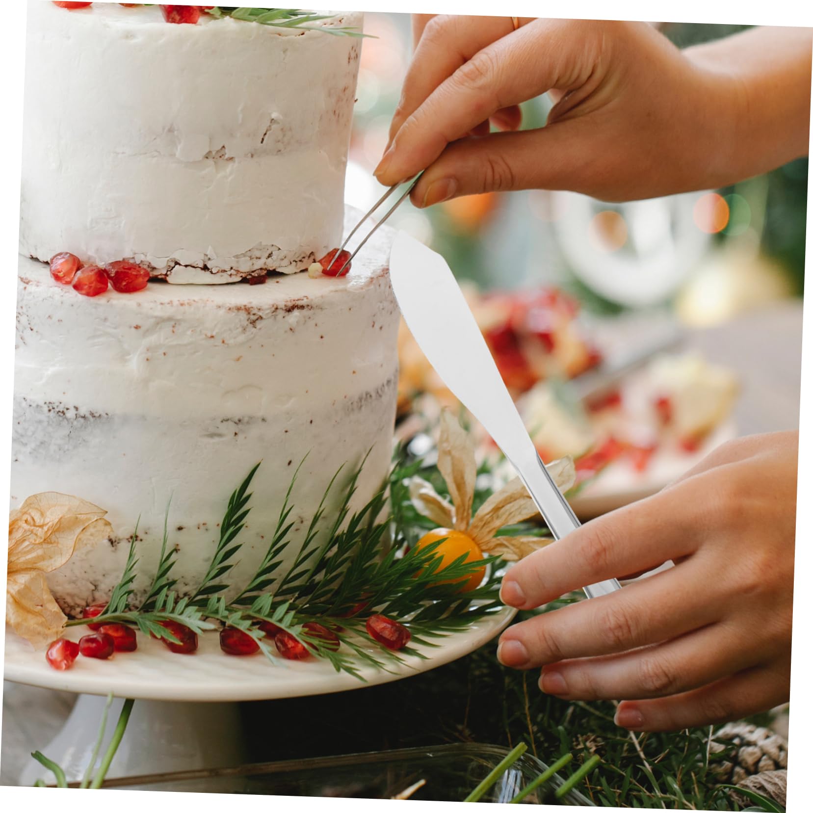 MOLUCKFU 1 Set Silver Cake Serving Spatula Stainless Steel Pastry Servers Decor Pie Server