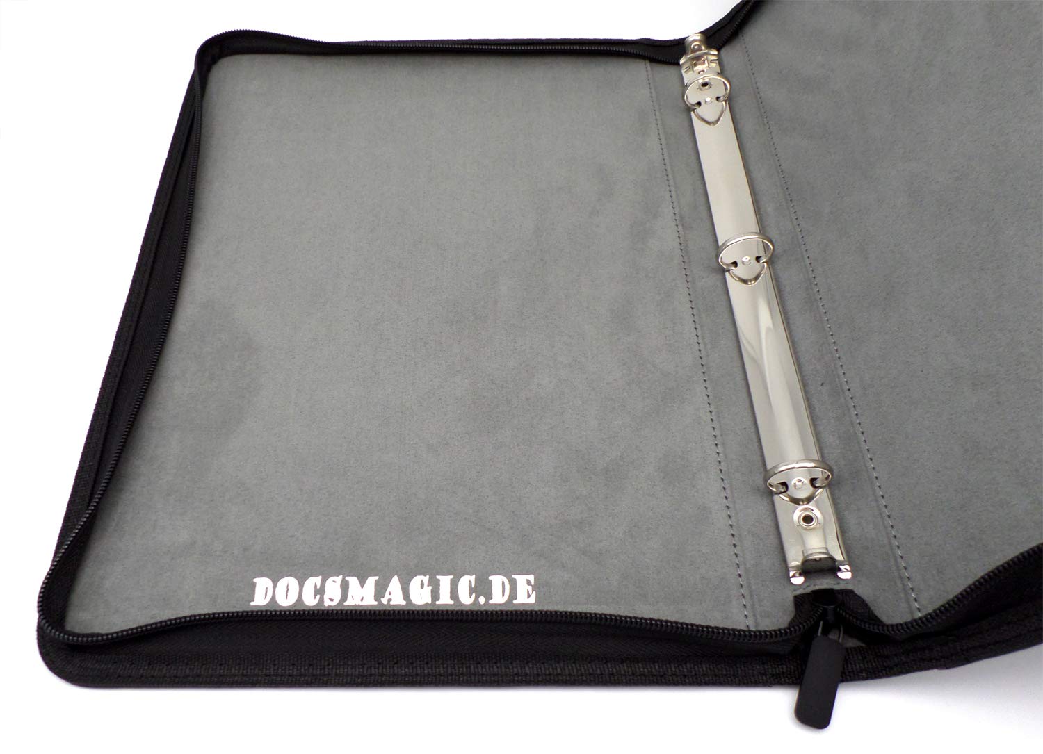 Image secondaire de docsmagic.de 3-Ring Premium Zip-Album Black - Classeur pour Jeu de Cartes Fermeture éclair Kartenalbum Noir - PKM - YGO - MTG