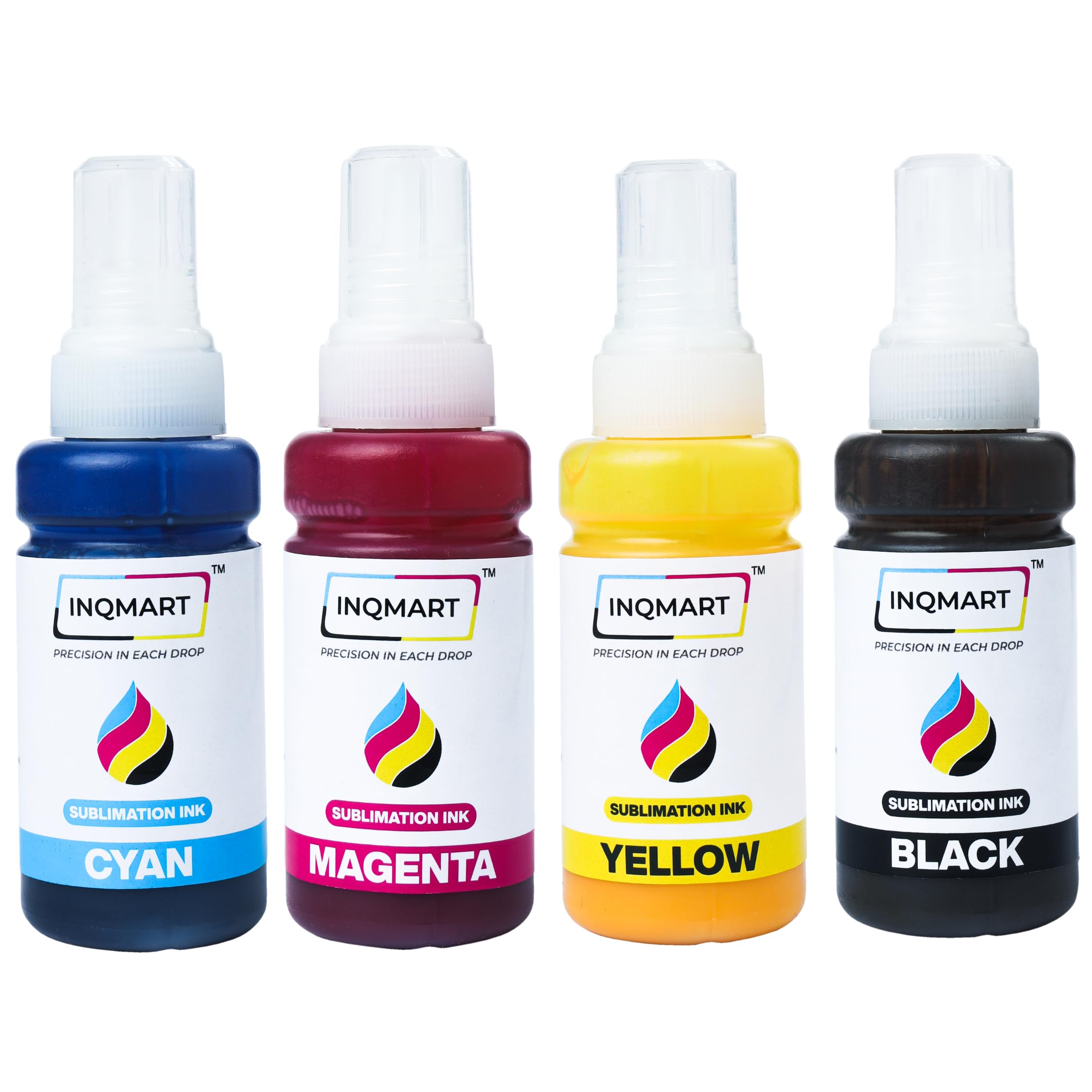 Sublimation Ink for Epson-Heat Transfer Printing on Mugs, Mobile Cases,Polyester T-Shirts etc for use with Epson Printers-L130,L220,L360,L380-(70gm x C/M/Y/Bk/x 4-Colour) Ink Bottle (4-pk)-image-6