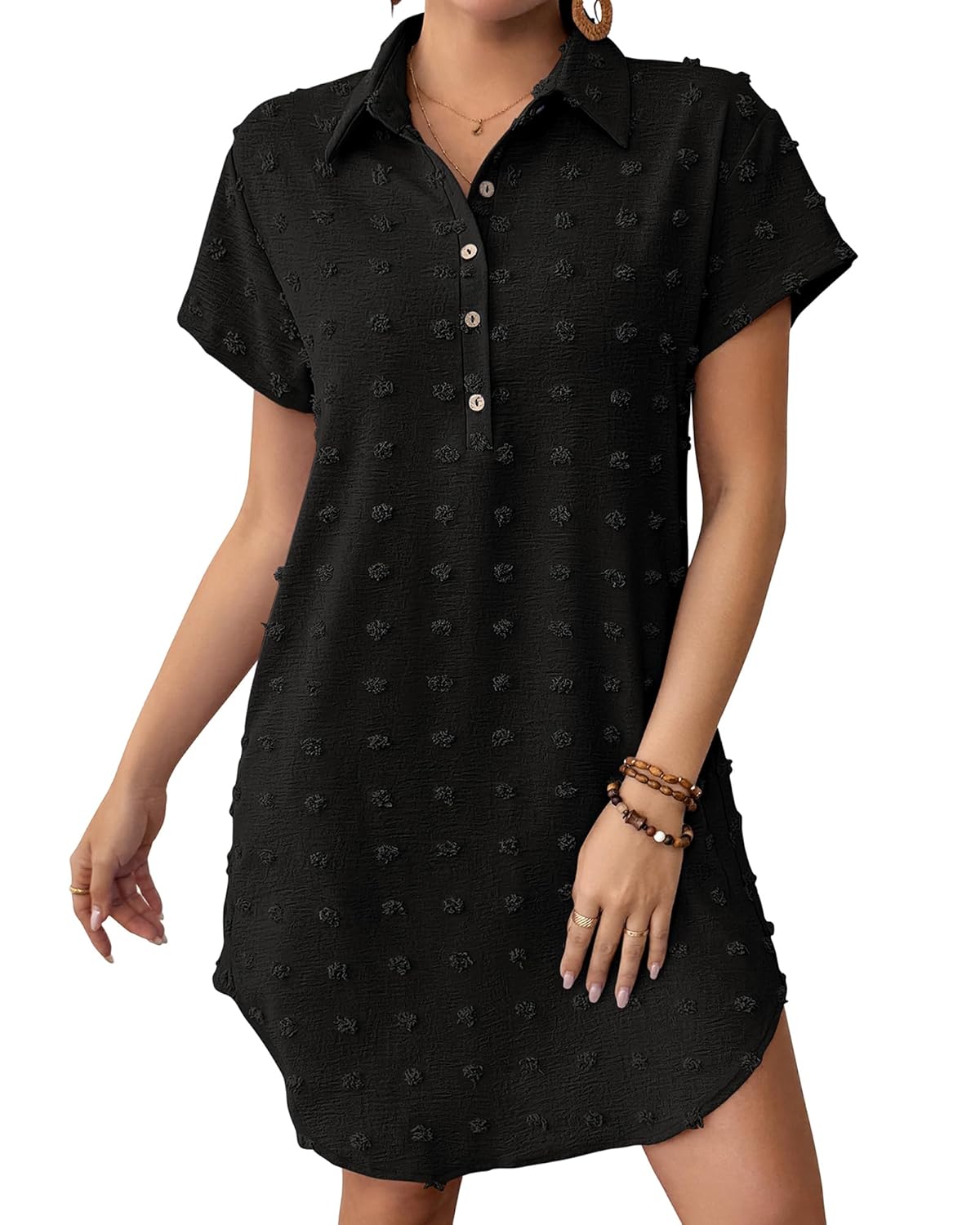 Bsubseach Beach Cover Ups for Women Swiss Dot Summer Casual Dresses Swimsuit Coverup Vacation Outfits