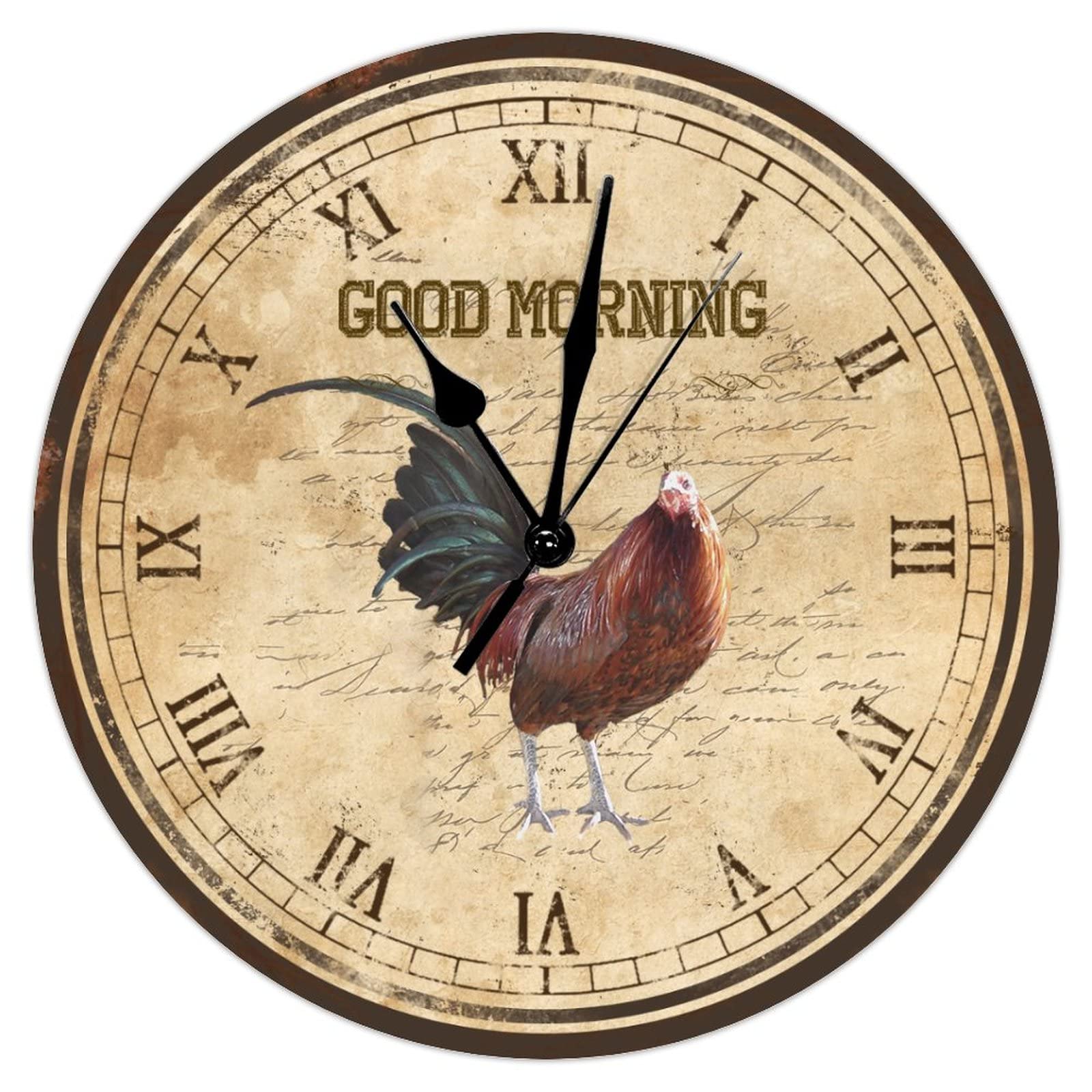 Horloge murale en bois silencieuse pour bureau et maison chic