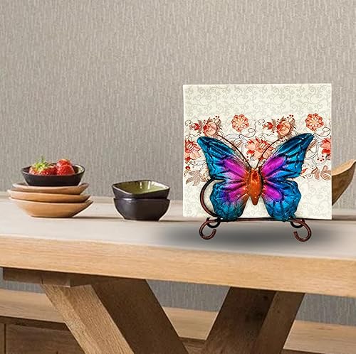 Miniatura 3 de Servilletero de mariposa de metal vintage para encimera, servilletero de papel para toallas para el hogar y la cocina