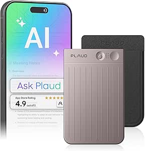 Plaud Note AI Voice Recorder, Voice Recorder w/Case, App Control, Transcribe & Summarize with AI Technology, Support 112 Languages, 64GB Memory, Audio Recorder for Lecture, Meeting, Call, Interview asin的图片