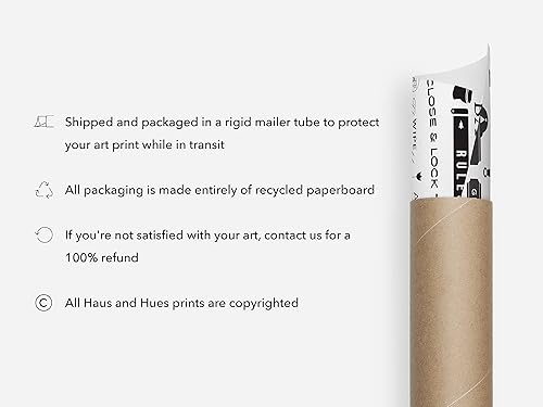 Miniatura 198 de HAUS AND HUES Decoración Divertida de Baño – Arte de Pared de Barba y Mullet, Letrero Humorístico de Baño, Impresión de Pared Divertida para Baño o