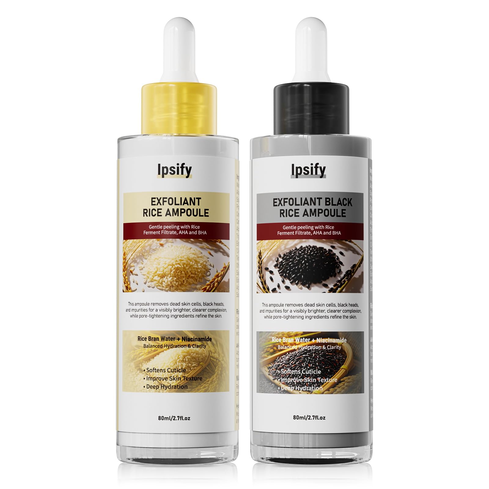 Amazon.com: Peel Shot Glow Rice Ampoule Duo, Black and White Rice