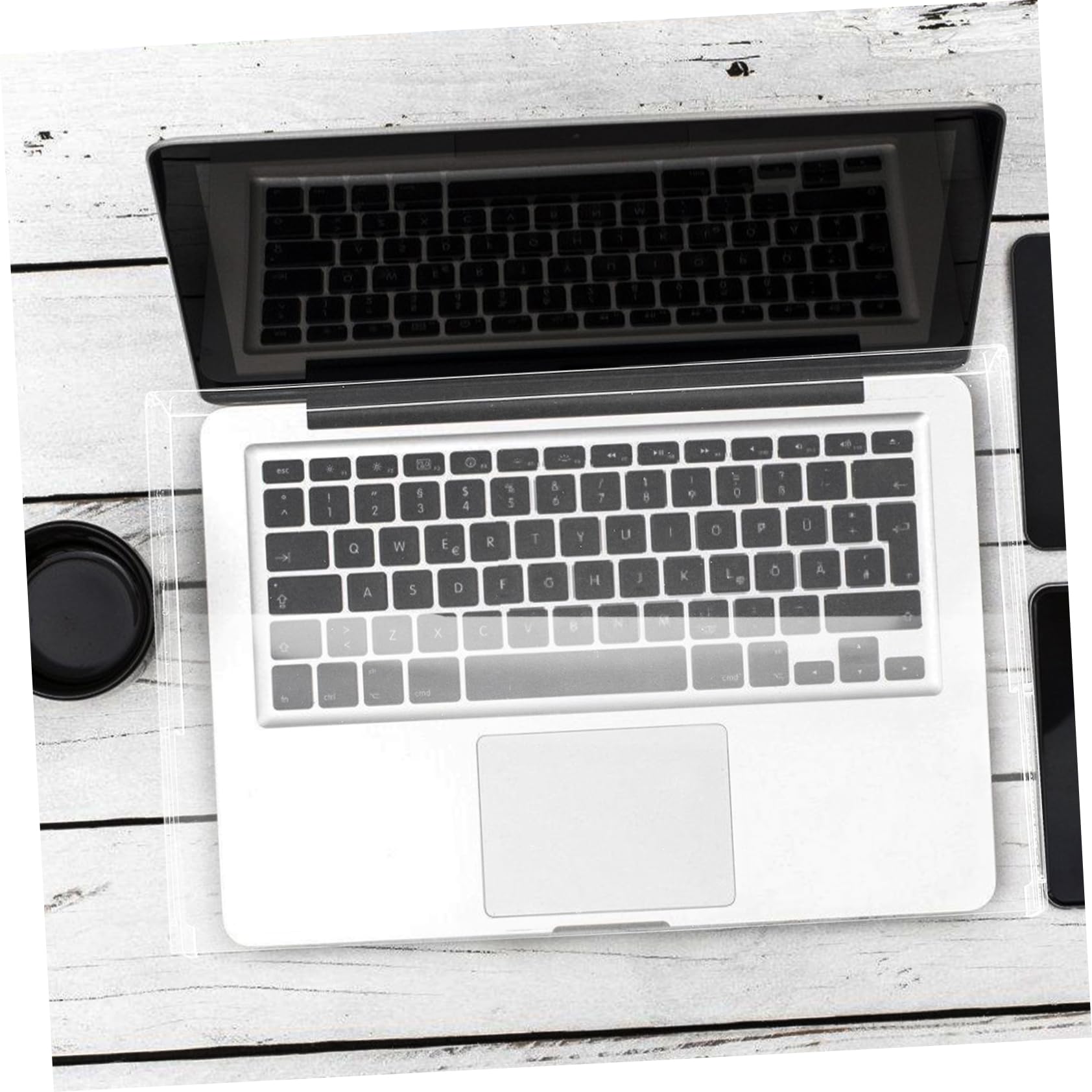 Holibanna Tastaturabdeckung mit Bequemer Kabelöffnung Transparente Acryl für 16 Zoll Laptop Sowie Spritzwassergeschützter Tastaturschutzhülle und Schmutz