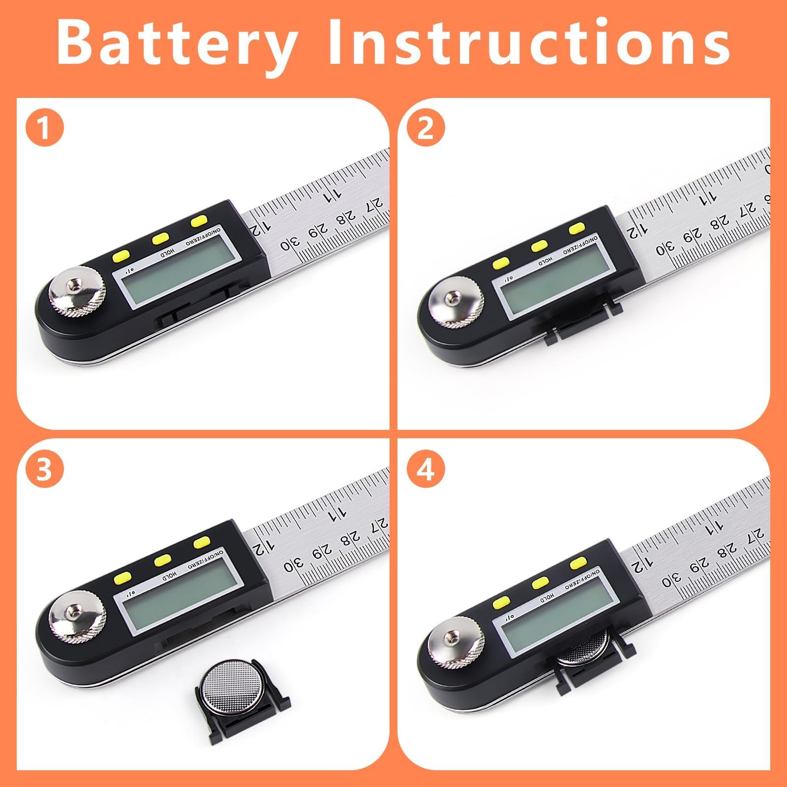 Digital Angle Ruler - 300mm Protractor Finder -4