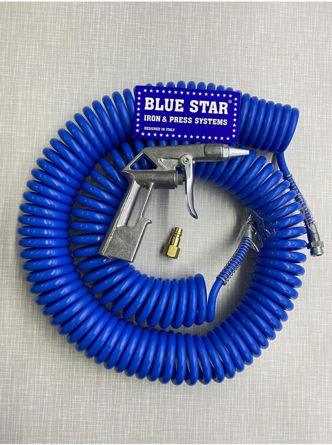Bluestar Hava Kompresör Spiral Hava Hortumu Tabancası Ucu 15 m, 0904komp