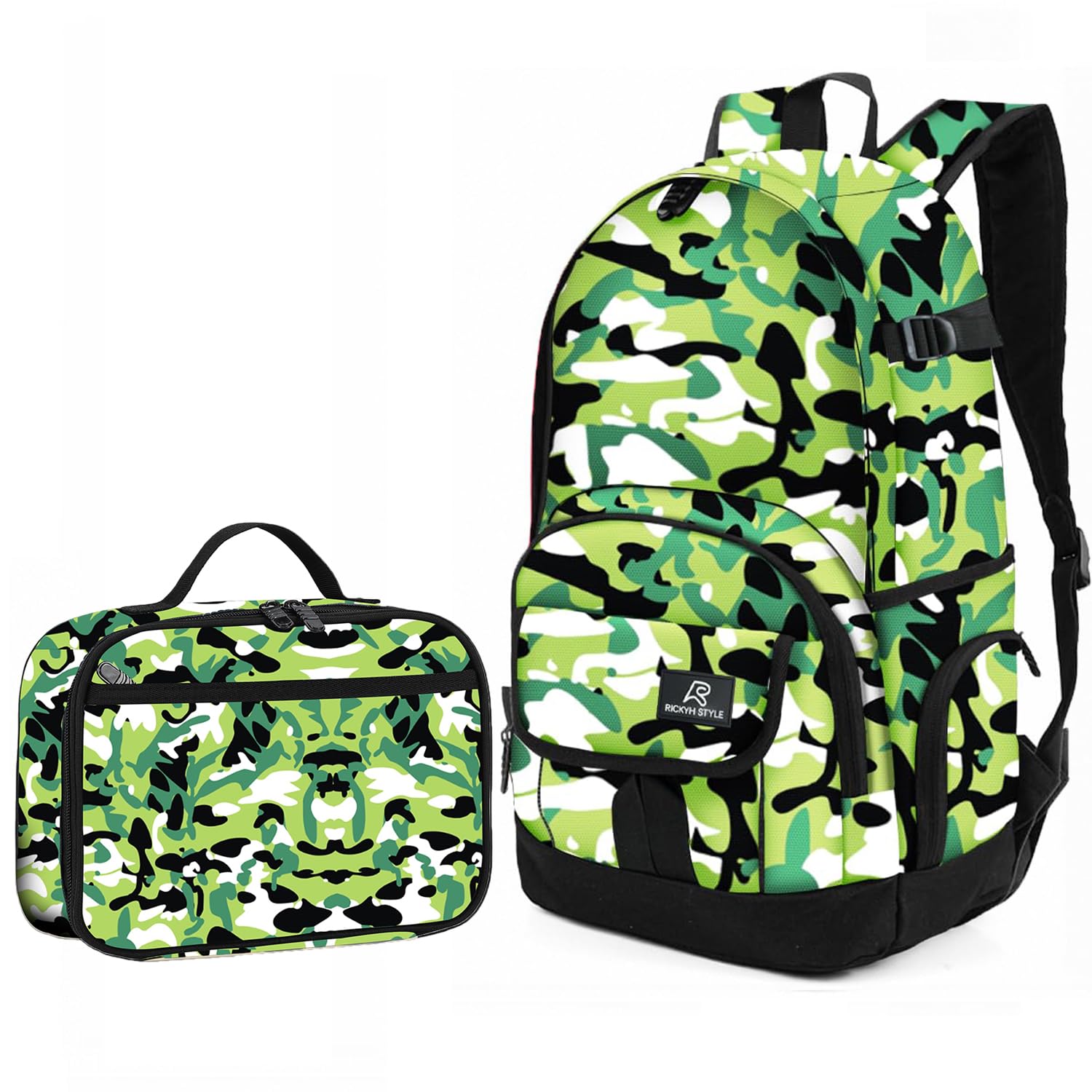 rickyh style Boys and Girls Kids Backpacks, Lightweight Backpack 18.5 x 13.75 x 8.75 Inches lunch bags 10 x 8 x 3.21 Inches Kids Backpacks for School