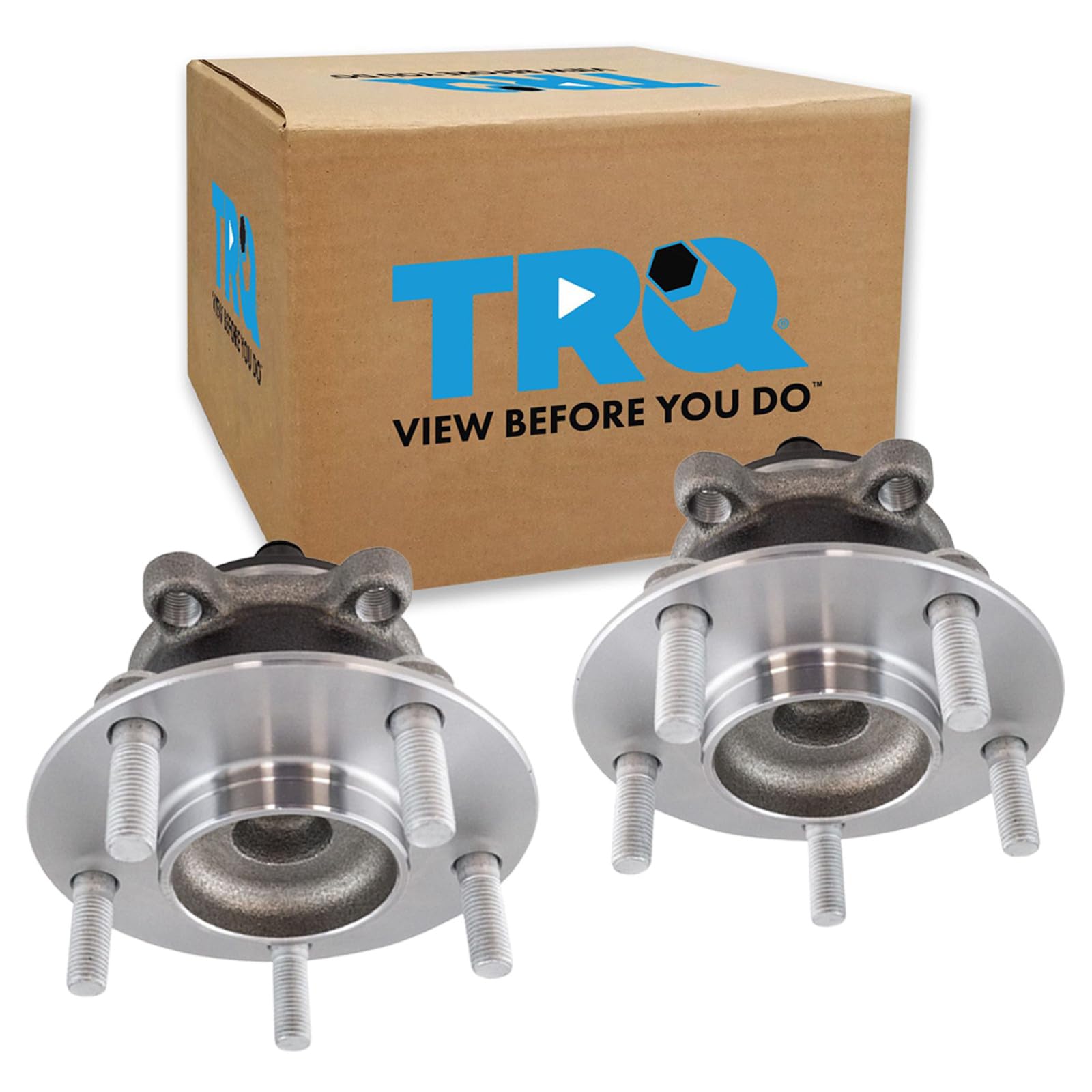 TRQ Rear Left and Right Wheel Bearing and Hub Assembly Set 2 Piece