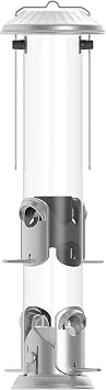 Natures Way Bird Products NMRS-18 Easy Clean Bird Tube Feeder, Pewter