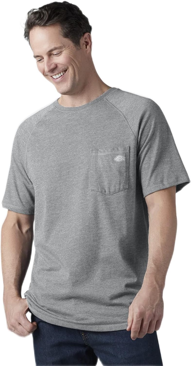 Dickies mens Short Sleeve Performance Cooling Tee Big-tall T Shirt, Heather Gray, 4T US