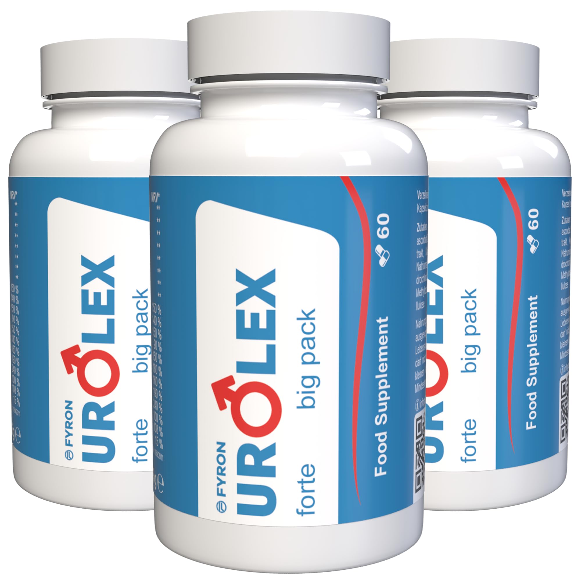 Urolex forte für Männer - 180 Kapseln (3x60 Kapseln) - 3er Pack