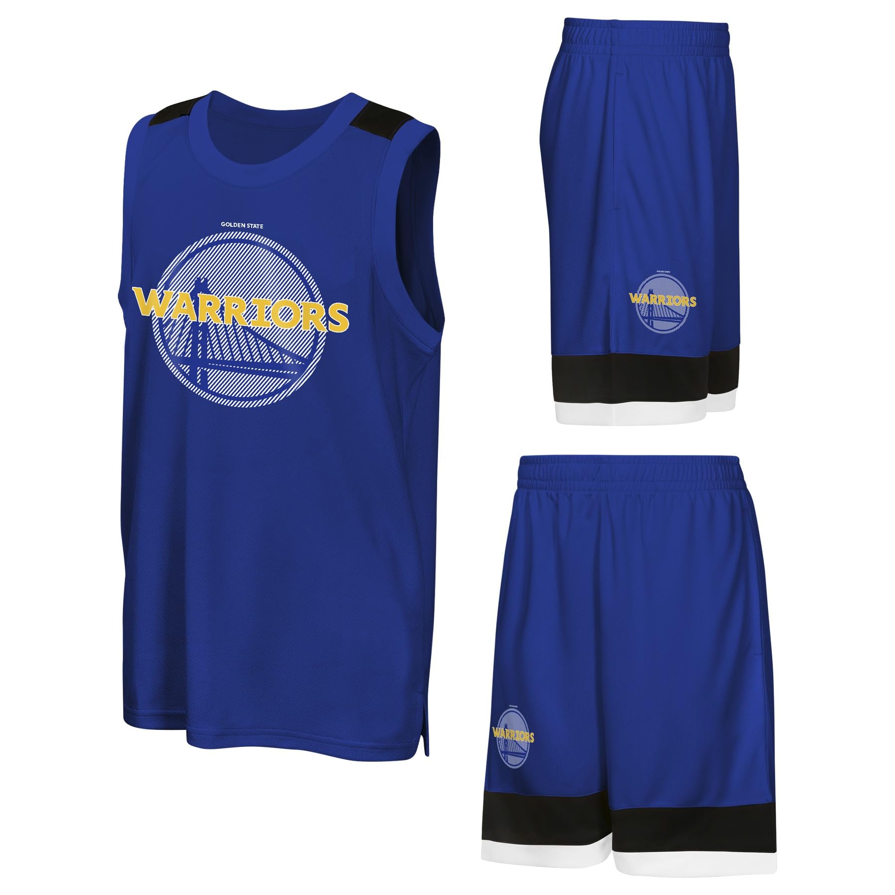 NBA Boys Poly Interlock Tank & Short Set, Blue, 9-11 Years EU