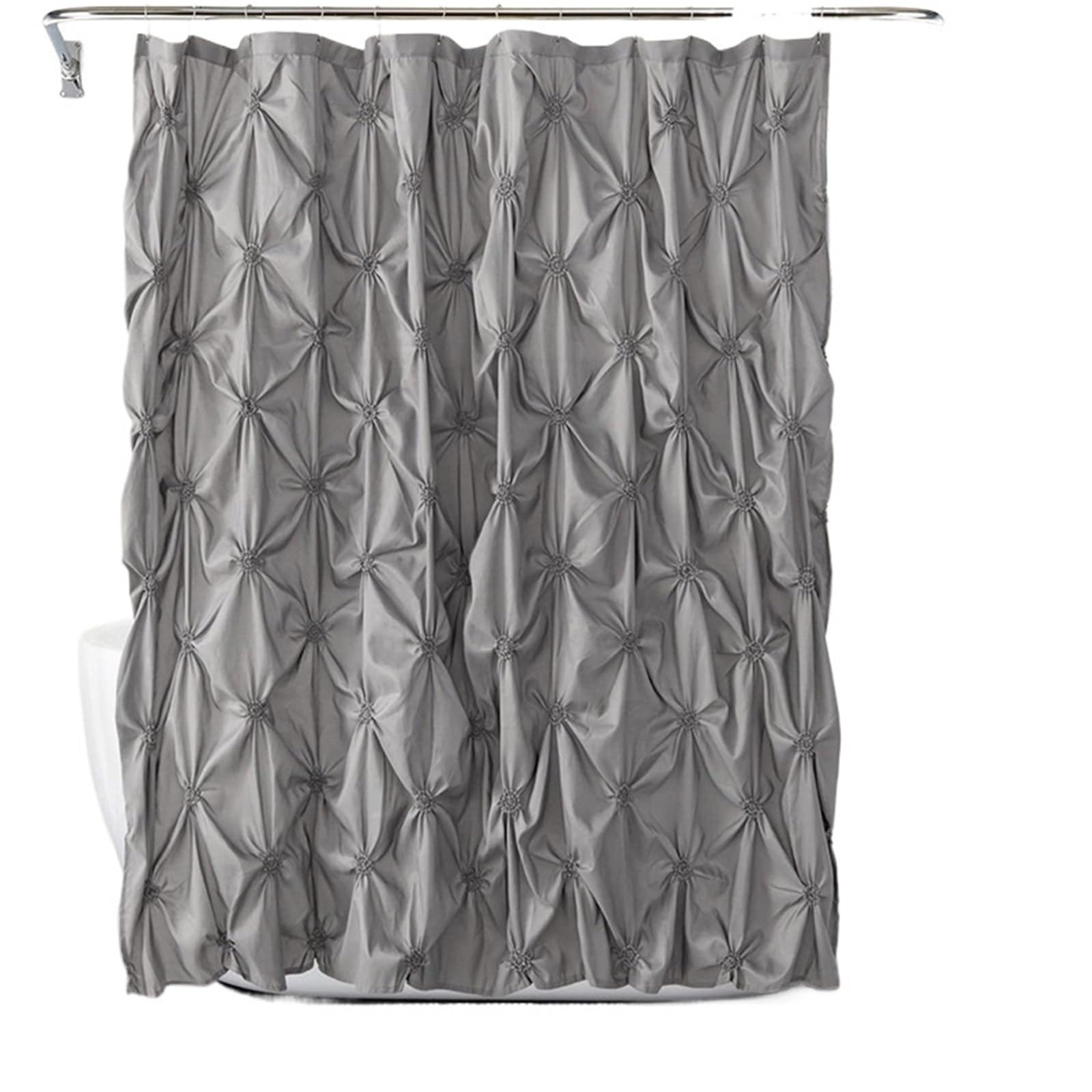 MZSKLW Shower Curtain Ruffled Princess Shower Curtain Bathroom Waterproof Polyester Fabric With 12 Hooks 180cm*180cm