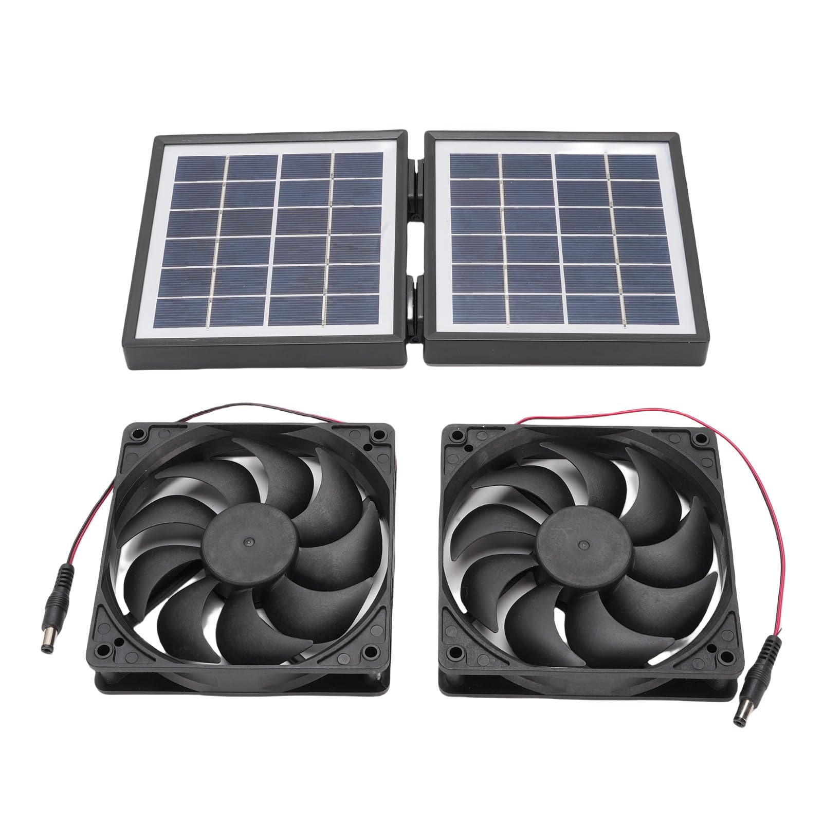Słoneczny Wentylator Wyciągowy Ze Składanym Panelem 10 W, Przeciwdeszczowy(Black)