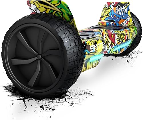 85 All Terrain Hoverboard Off Road Self Balancing Hoverboards with Bluetooth Speakers and Led Lights for Adults Kids Teens