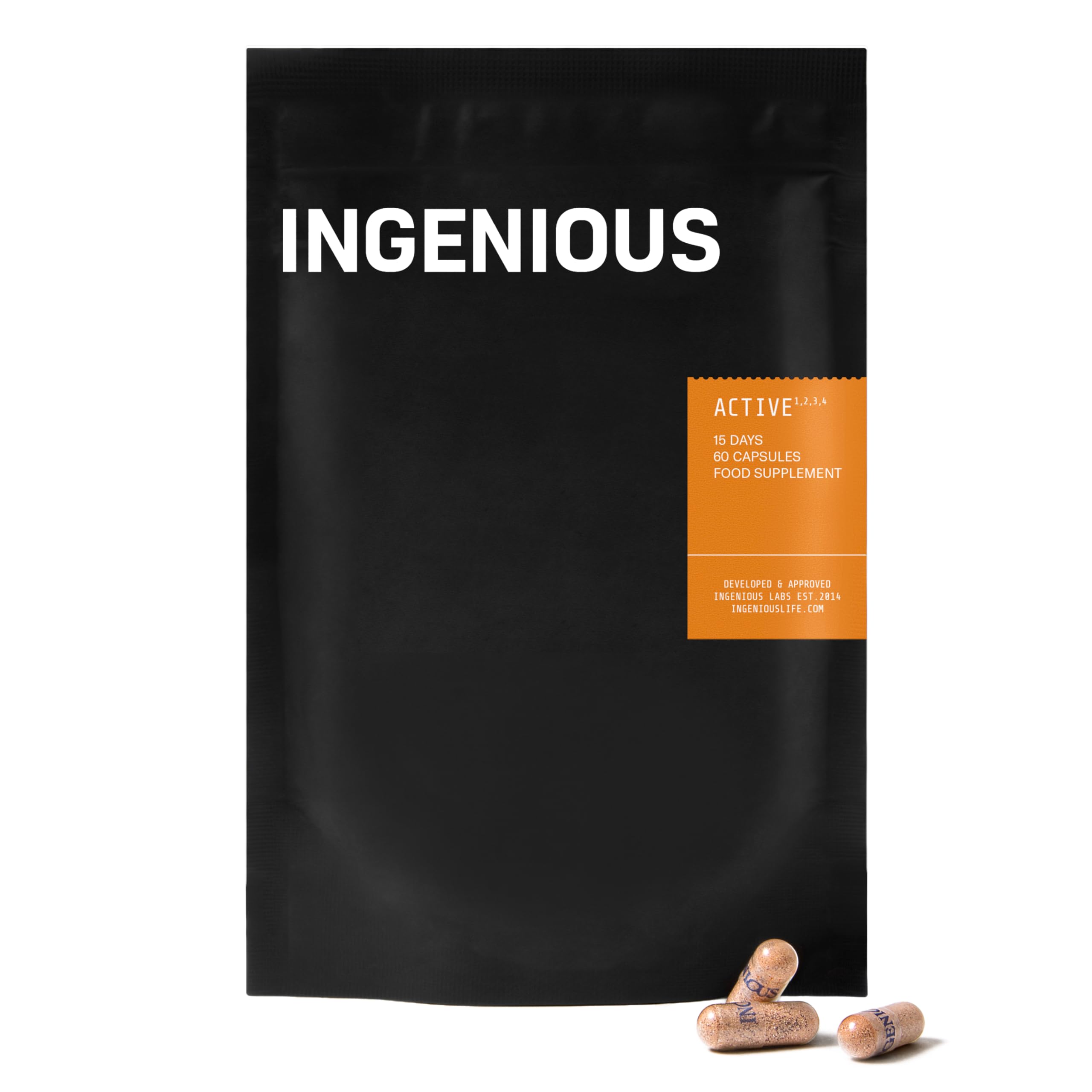 INGENIOUS Active Marine Collagen Capsules 15 Day Supply, Men & Women