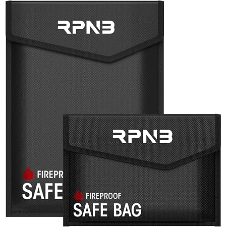 ZJTAPE Lot De 2 Sacs Ignifuges Et Étanches – Protection Passeport, Argent, Documents Importants