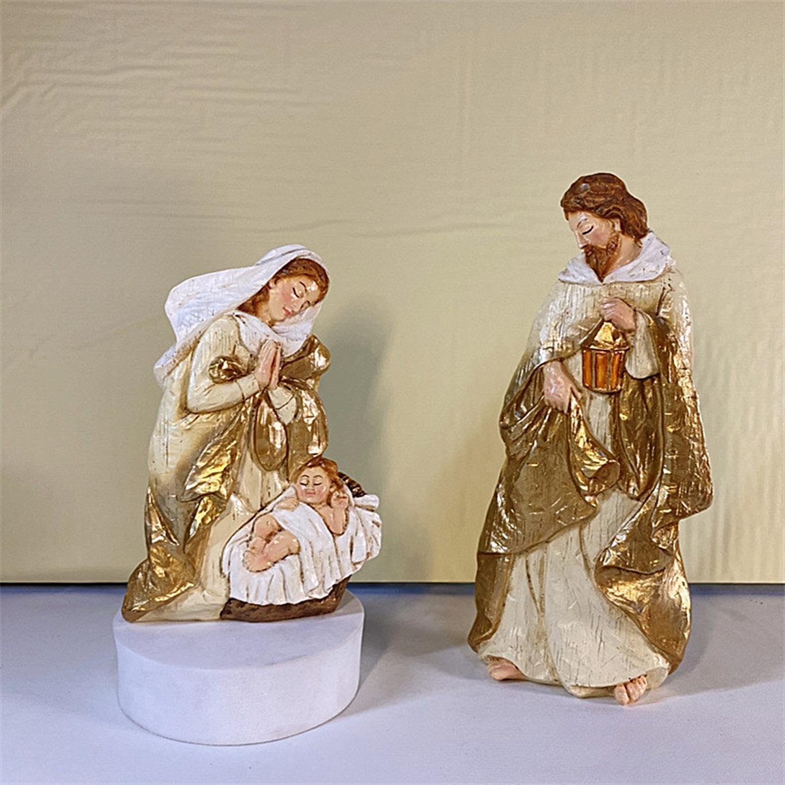 de Belén de Interior 5 Piezas Figura De La Sagrada Familia De Resina