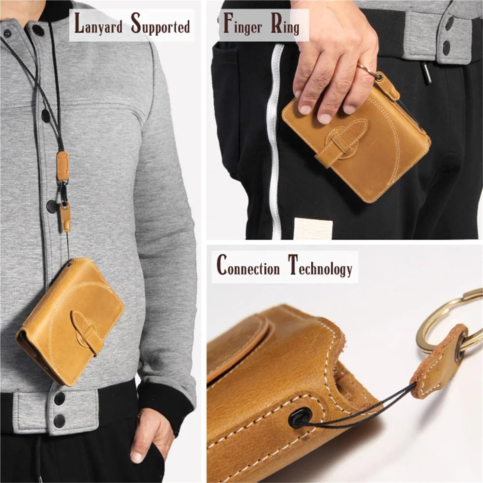 Funda for Pasaporte, Organizador de Viaje Cuero con Cierre Seguridad y Doble Capacidad for para Pasaporte