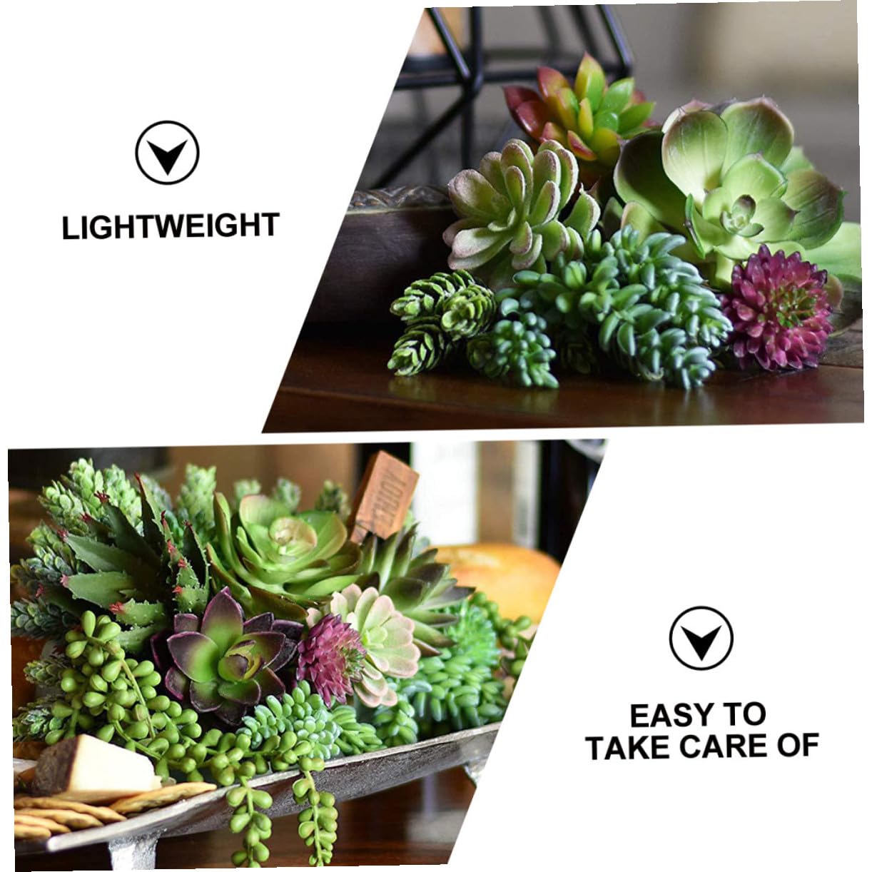 SHINEOFI 14 Fausses Plantes Succulentes Artificielles 3-10 Cm, Décorations Créatives pour Compositions, Accessoires Pratiques pour Micro-Paysage, Plantes en Pot Imitation sans Entretien,
