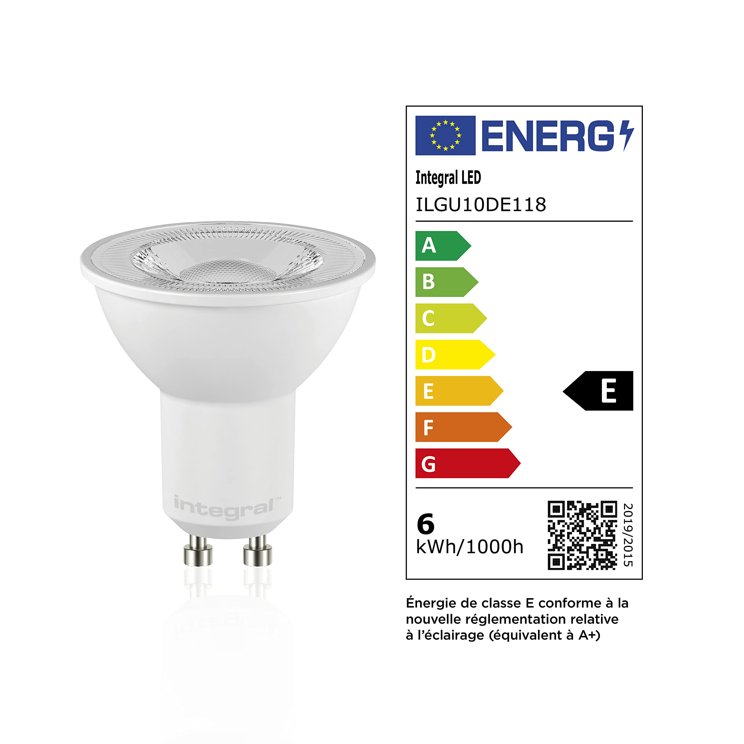 Integral Ampoule LED GU10 5 PACK blanc froid 4000K, 600LM, 5,7W