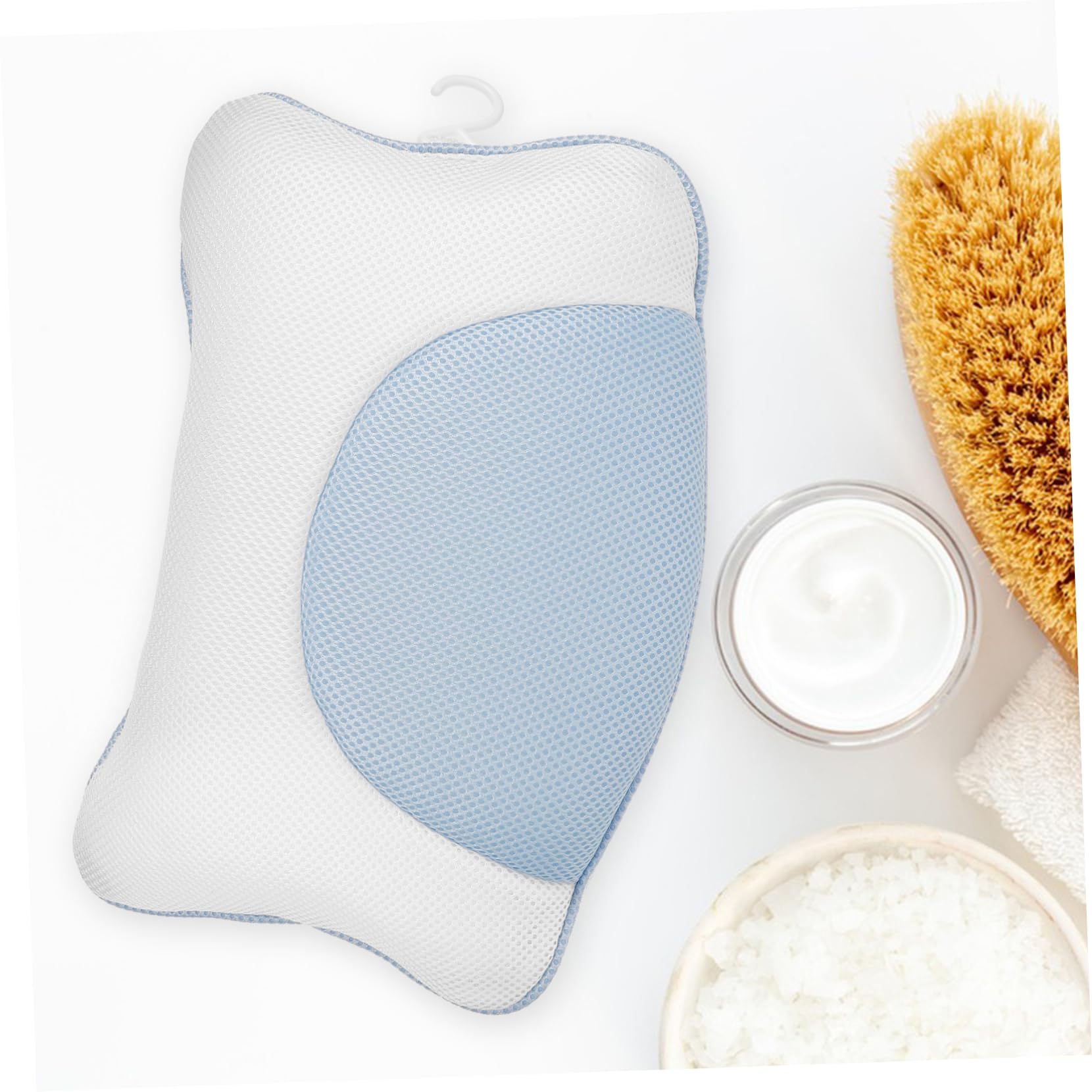 Healvian 2stücke Badewannen Kopfkissen Mit Saugnäpfen Ergonomisches Spa-Pillow Für Kopf Und Nackenstütze rutschfest Und Waschbar Für Badewanne Und Wellnessbereich