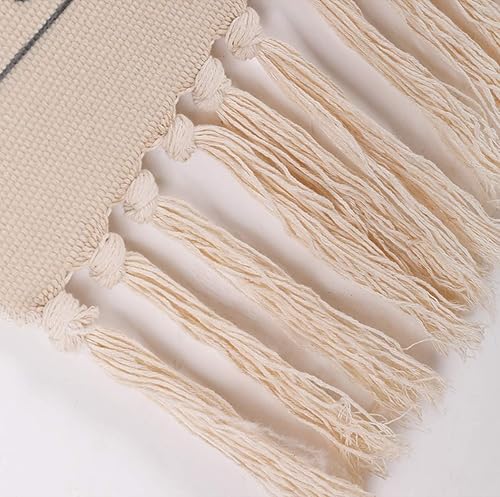 Miniatura 7 de Maydear Tapiz tejido de macramé para colgar en la pared, decoración de arte geométrico bohemio chic bohemio  Hermoso apartamento dormitorio