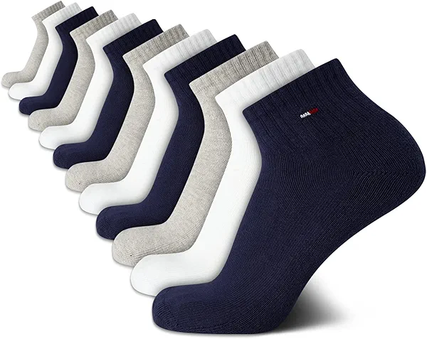 Tommy Hilfiger Men's Socks - Cushion Quarter Cut Ankle Socks (12 Pack)