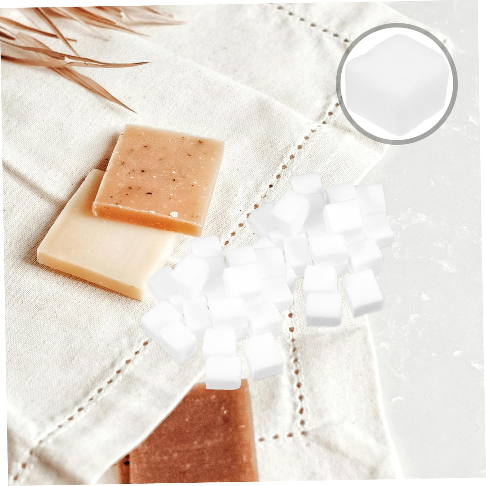 HOMSFOU Base Sapone Bianco Latte 400g per Saponette Fai da Te e Colata