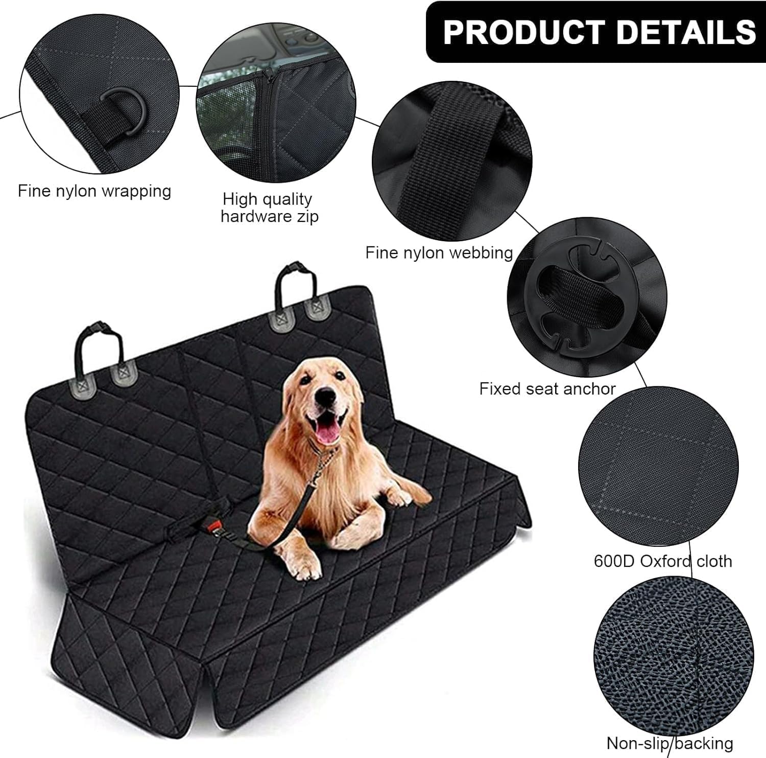 Dog Car Seat Cover for Toyota GR86 2022-2024, Back Seat Cover Pet Backseat Protector Nonslip Soft Durable Car Seat Protector Back Seat Extender