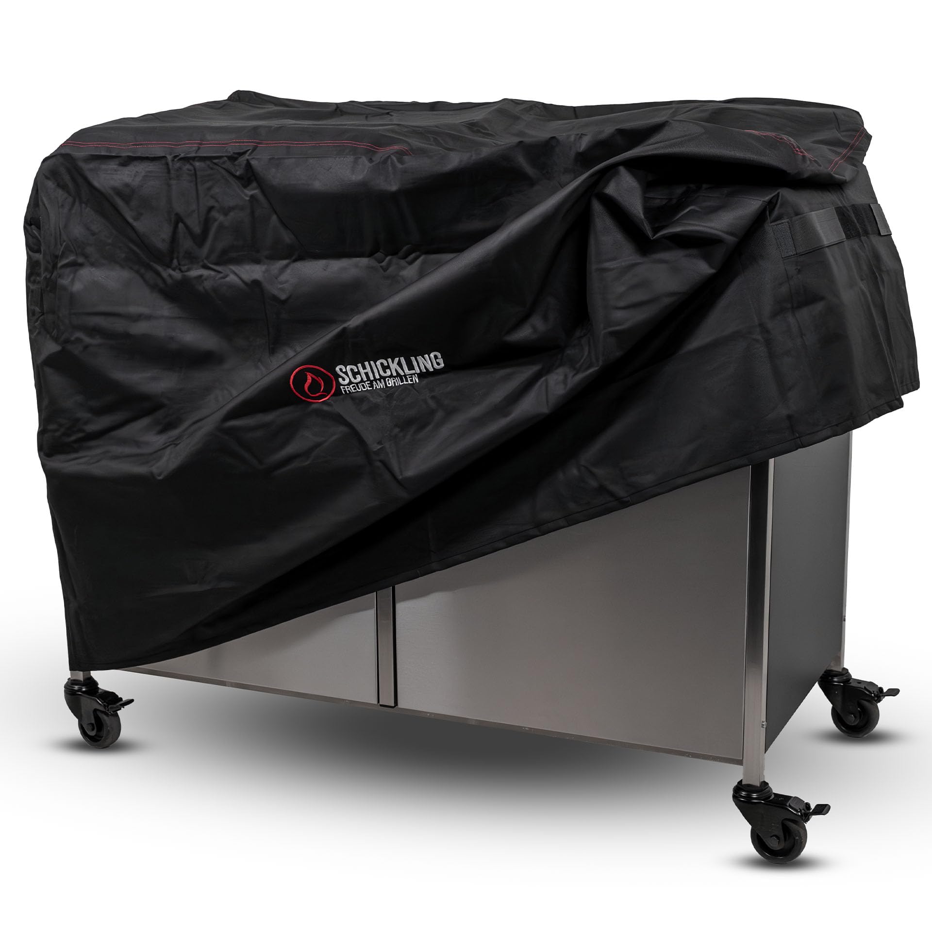 Schickling Grilltisch Grillabdeckung Wetterfest Groß - Abdeckung für Beistelltisch Grillwagen - wasserdichte Grilltischhaube - BBQ Cover - 133 x 58 x 104 cm - UV Beständig - Passend für Big Buddy