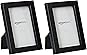 Amazon Basics Photo Picture Frame - 4" x 6", Black - Pack of 2