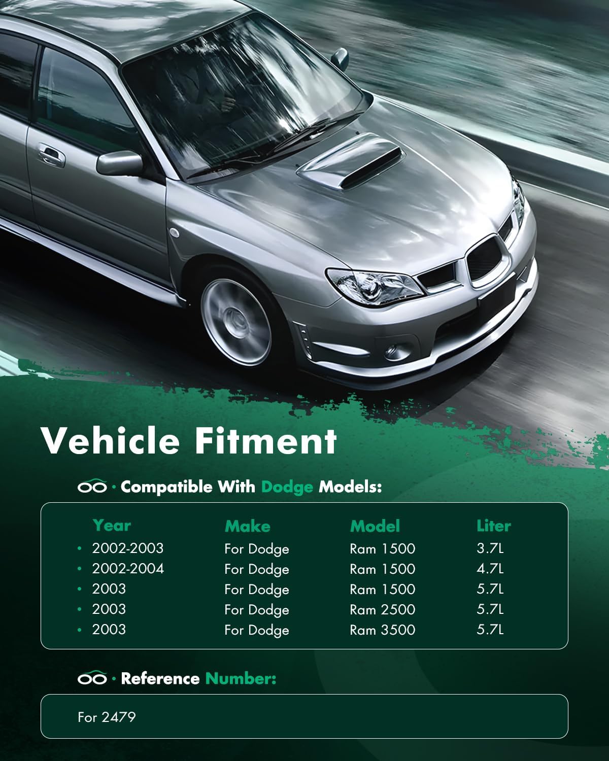 SCITOO Auto Parts Radiator2479 Fit For 2002-2003 for Dodge for Ram 1500