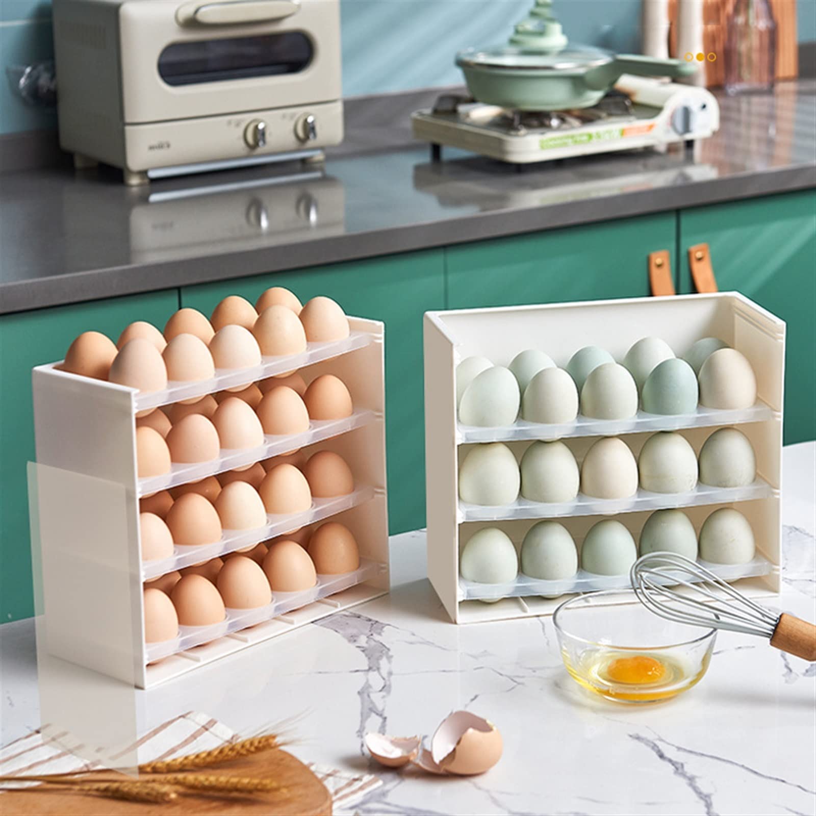 Hotaden Plateau D'oeufs Porte-Oeuf Boîte De Rangement Réfrigérateur Conteneur