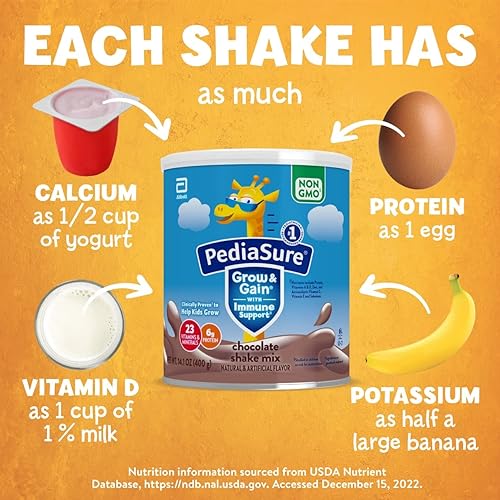Miniatura 5 de PediaSure Grow & Gain - Mezcla en polvo con apoyo inmunológico, 23 vitaminas y minerales, 0.23 onzas de proteína, sin OMG, sin gluten, nutrición