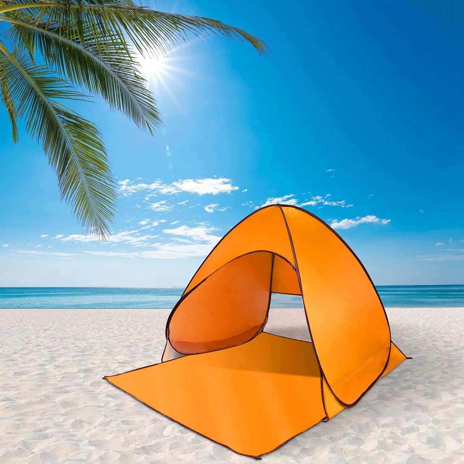 KOCASO Pop Up Beach Tent for 2-3 Person, UPF50+ Anti-UV Sun Shelter w/Storage Bag