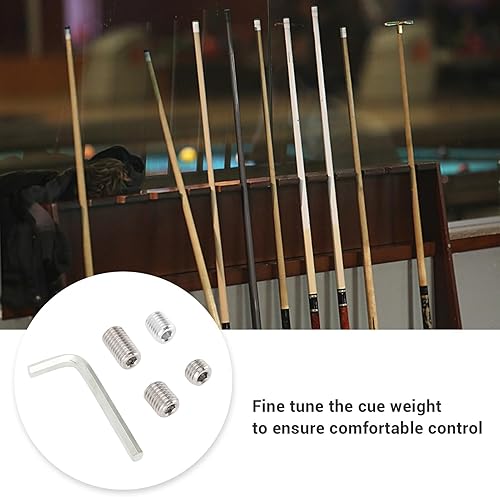 Miniatura 6 de Juego de 4 pesos ajustables para taco de billar, juego de 4 pesos de 0.3 onzas, 0.5 onzas, 1.0 onzas, 1.5 onzas, para material de aluminio Cuetec Cue