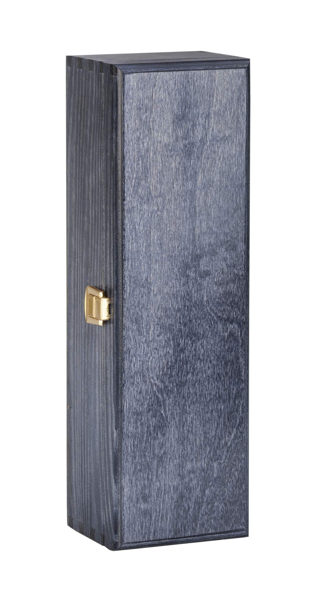Luxury Wooden Wine Champagne Whisky Bottle Gift Box (Blue)