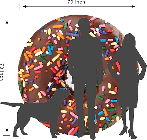 Miniatura 7 de Manta de café con forma de dona realista, toalla térmica, franela ligera y suave, manta mullida perfectamente redonda para niños (71 pulgadas)